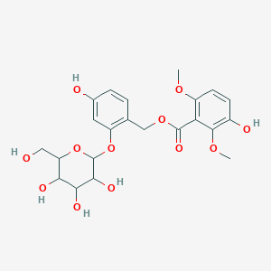 [4-Hydroxy-2-[3,4,5-trihydroxy-6-(hydroxymethyl)oxan-2-yl]oxyphenyl]methyl 3-hydroxy-2,6-dimethoxybenzoate - 