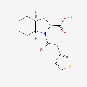 (2S,3aS,7aS)-1-[2-(thiophen-3-yl)acetyl]-octahydro-1H-indole-2-carboxylic acid - 