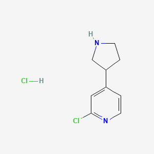 2-Chloro-4-(pyrrolidin-3-yl)pyridine hydrochloride - 