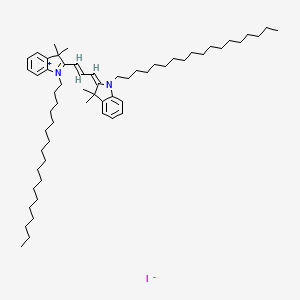 2-(3-(3,3-Dimethyl-1-octadecylindolin-2-ylidene)prop-1-en-1-yl)-3,3-dimethyl-1-octadecyl-3H-indol-1-ium iodide - 