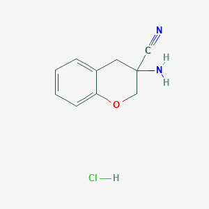 3-Amino-3,4-dihydro-2H-1-benzopyran-3-carbonitrile hydrochloride - 