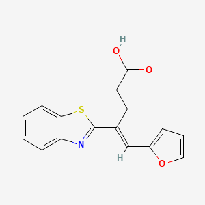 (4E)-4-(1,3-Benzothiazol-2-YL)-5-(2-furyl)pent-4-enoic acid - 