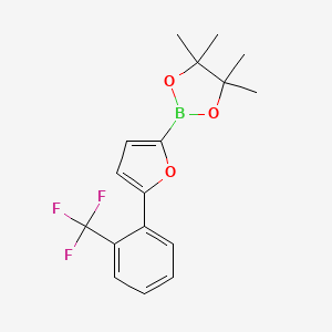 4,4,5,5-Tetramethyl-2-{5-[2-(trifluoromethyl)phenyl]furan-2-YL}-1,3,2-dioxaborolane - 