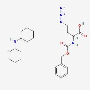4-azido-2-(phenylmethoxycarbonylamino)butanoic acid;N-cyclohexylcyclohexanamine - 