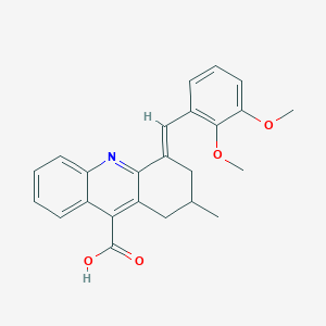 4-[(2,3-Dimethoxyphenyl)methylidene]-2-methyl-1,2,3,4-tetrahydroacridine-9-carboxylic acid - 