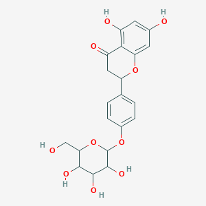 5,7-Dihydroxy-2-[4-[3,4,5-trihydroxy-6-(hydroxymethyl)tetrahydropyran-2-yl]oxyphenyl]chroman-4-one - 