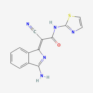 (2Z)-2-(3-amino-1H-isoindol-1-ylidene)-2-cyano-N-1,3-thiazol-2-ylacetamide - 