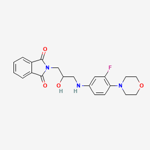 2-[3-(3-Fluoro-4-morpholin-4-ylanilino)-2-hydroxypropyl]isoindole-1,3-dione - 