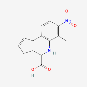 6-methyl-7-nitro-3a,4,5,9b-tetrahydro-3H-cyclopenta[c]quinoline-4-carboxylic acid - 