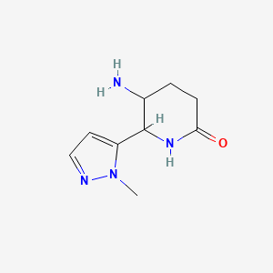 5-amino-6-(1-methyl-1H-pyrazol-5-yl)piperidin-2-one - 