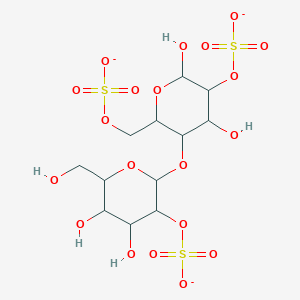 [5-[4,5-Dihydroxy-6-(hydroxymethyl)-3-sulfonatooxyoxan-2-yl]oxy-2,4-dihydroxy-6-(sulfonatooxymethyl)oxan-3-yl] sulfate - 
