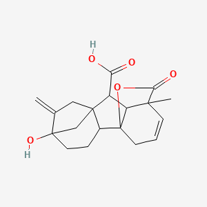 5-Hydroxy-11-methyl-6-methylidene-16-oxo-15-oxapentacyclo[9.3.2.15,8.01,10.02,8]heptadec-12-ene-9-carboxylic acid - 