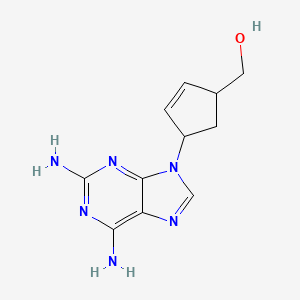 (+-)-4alpha-(2,6-Diaminopurin-9-yl)cyclopent-2-ene-1alpha-ylmethanol - 