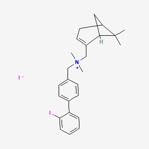 {[(1R,5S)-6,6-Dimethylbicyclo[3.1.1]hept-2-EN-2-YL]methyl}({2'-iodo-[1,1'-biphenyl]-4-YL}methyl)dimethylazanium iodide - 