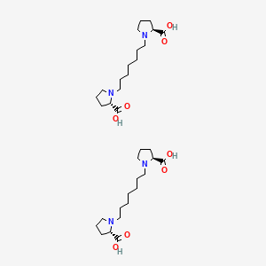 (2S)-1-[7-[(2S)-2-carboxypyrrolidin-1-yl]heptyl]pyrrolidine-2-carboxylic acid - 