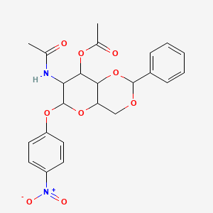 [7-Acetamido-6-(4-nitrophenoxy)-2-phenyl-4,4a,6,7,8,8a-hexahydropyrano[3,2-d][1,3]dioxin-8-yl] acetate - 