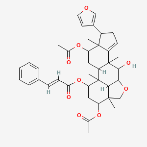 [4,16-diacetyloxy-6-(furan-3-yl)-11-hydroxy-1,5,10,15-tetramethyl-13-oxapentacyclo[10.6.1.02,10.05,9.015,19]nonadec-8-en-18-yl] (E)-3-phenylprop-2-enoate - 