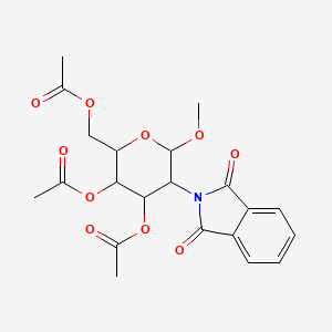 [(2R,3S,4R,5R,6R)-3,4-bis(acetyloxy)-5-(1,3-dioxo-2,3-dihydro-1H-isoindol-2-yl)-6-methoxyoxan-2-yl]methyl acetate - 