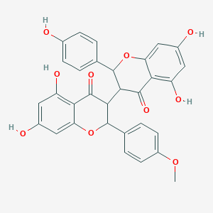 3-[5,7-Dihydroxy-2-(4-methoxyphenyl)-4-oxo-2,3-dihydro-1-benzopyran-3-yl]-5,7-dihydroxy-2-(4-hydroxyphenyl)-2,3-dihydro-1-benzopyran-4-one - 