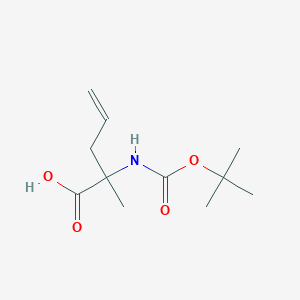 2-((Tert-butoxycarbonyl)amino)-2-methylpent-4-enoic acid - 