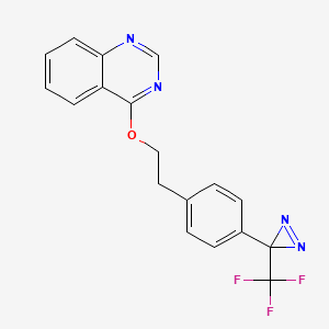 4-(2-{4-[3-(trifluoromethyl)-3H-diazirin-3-yl]phenyl}ethoxy)quinazoline - 