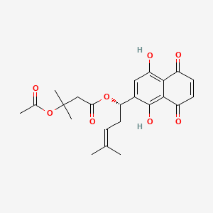 [(1S)-1-(5,8-dihydroxy-1,4-dioxo-naphthalen-2-yl)-4-methyl-pent-3-enyl] 3-acetyloxy-3-methyl-butanoate - 