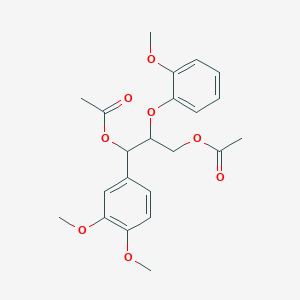 1,3-Propanediol, 1-(3,4-dimethoxyphenyl)-2-(2-methoxyphenoxy)-, 1,3-diacetate - 35863-57-1