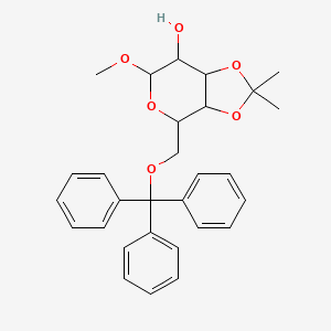 6-methoxy-2,2-dimethyl-4-(trityloxymethyl)-4,6,7,7a-tetrahydro-3aH-[1,3]dioxolo[4,5-c]pyran-7-ol - 