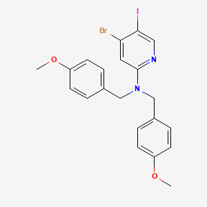 4-Bromo-5-iodo-N,N-bis(4-methoxybenzyl)pyridin-2-amine - 