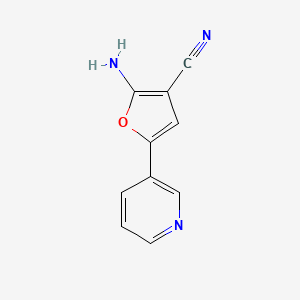 2-Amino-5-(pyridin-3-YL)furan-3-carbonitrile - 