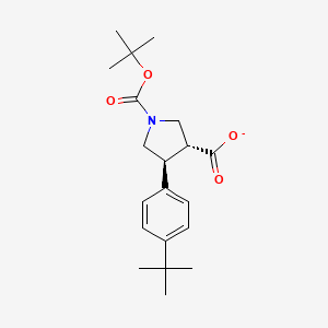 1,3-Pyrrolidinedicarboxylic acid, 4-[4-(1,1-dimethylethyl)phenyl]-, 1-(1,1-dimethylethyl) ester, (3R,4S)-rel- - 
