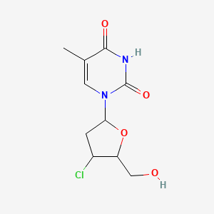 1-(3-chloro-2,3-dideoxypentofuranosyl)-4-hydroxy-5-methylpyrimidin-2(1H)-one - 