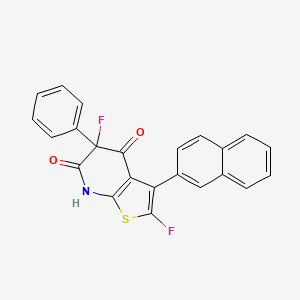 2,5-Difluoro-3-(naphthalen-2-yl)-5-phenyl-4H,5H,6H,7H-thieno[2,3-b]pyridine-4,6-dione - 