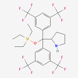 (2R)-2-[Bis[3,5-bis(trifluoromethyl)phenyl][(triethylsilyl)oxy]methyl]pyrrolidine - 