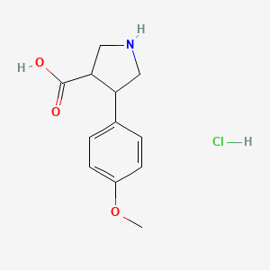 4-(4-Methoxyphenyl)pyrrolidine-3-carboxylic acid hydrochloride - 