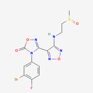 1,2,4-Oxadiazol-5(4H)-one, 4-(3-bromo-4-fluorophenyl)-3-[4-[[2-(methylsulfinyl)ethyl]amino]-1,2,5-oxadiazol-3-yl]- - 
