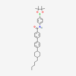 4'-(4Pentylcyclohexyl-)-N(4-(4,4,5,5-tetramethy-1,3,2-dioxaborolan-2YL)phenyl)biphenyl-4-carboxamide - 