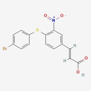 2-Propenoic acid,3-[4-[(4-bromophenyl)thio]-3-nitrophenyl]- - 