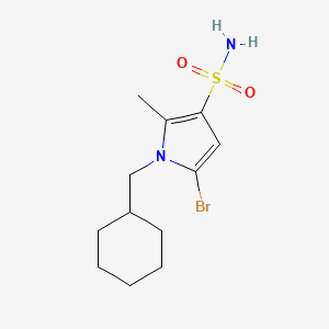 5-bromo-1-(cyclohexylmethyl)-2-methyl-1H-pyrrole-3-sulfonamide - 