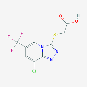 2-((8-Chloro-6-(trifluoromethyl)-[1,2,4]triazolo[4,3-a]pyridin-3-yl)thio)acetic acid - 