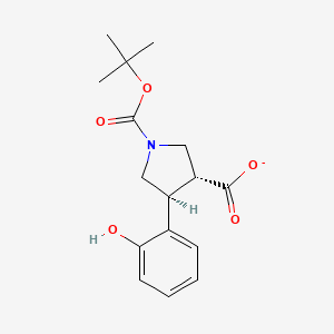 (3R,4S)-4-(2-hydroxyphenyl)-1-[(2-methylpropan-2-yl)oxycarbonyl]pyrrolidine-3-carboxylate - 