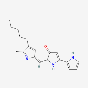 1,2-Dihydro-2-[(5-methyl-4-pentyl-2H-pyrrol-2-ylidene)methyl]-5-(1H-pyrrol-2-yl)-3H-pyrrol-3-one - 