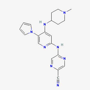 5-((4-((1-Methylpiperidin-4-yl)amino)-5-(1H-pyrrol-1-yl)pyridin-2-yl)amino)pyrazine-2-carbonitrile - 