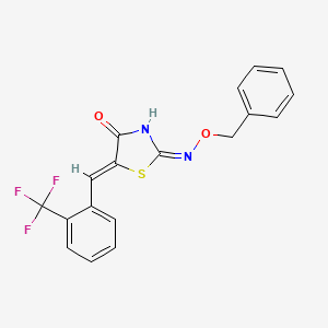 (5Z)-2-[(benzyloxy)amino]-5-{[2-(trifluoromethyl)phenyl]methylidene}-4,5-dihydro-1,3-thiazol-4-one - 