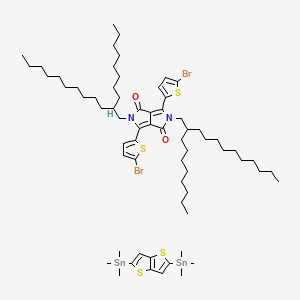 1,4-Bis(5-bromothiophen-2-yl)-2,5-bis(2-octyldodecyl)pyrrolo[3,4-c]pyrrole-3,6-dione;trimethyl-(5-trimethylstannylthieno[3,2-b]thiophen-2-yl)stannane - 