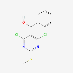 (4,6-Dichloro-2-(methylthio)pyrimidin-5-yl)(phenyl)methanol - 
