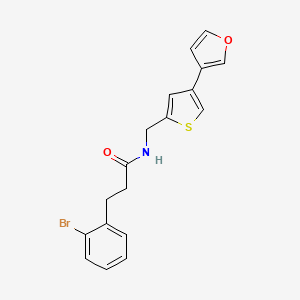 3-(2-bromophenyl)-N-{[4-(furan-3-yl)thiophen-2-yl]methyl}propanamide - 