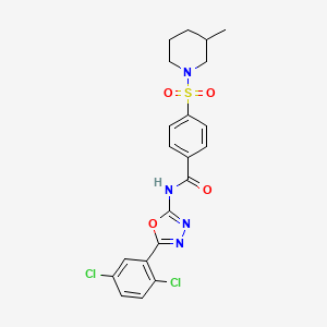 N-[5-(2,5-dichlorophenyl)-1,3,4-oxadiazol-2-yl]-4-[(3-methylpiperidin-1-yl)sulfonyl]benzamide - 