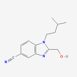 2-(Hydroxymethyl)-1-isopentyl-1H-benzo[d]imidazole-5-carbonitrile - 