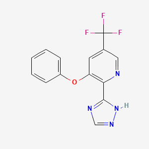 3-phenoxy-2-(1H-1,2,4-triazol-3-yl)-5-(trifluoromethyl)pyridine - 